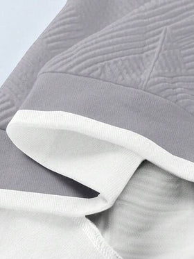 Manfinity CasualCool بلوفر رجالي بسحاب وكابوشون أكمام طويلة ذو لون أحادي من قماش ذو ملمس، بلوفر رجالي بسحاب، بلوفر رجالي رمادي بسحاب وكابوشون، بلوفر رجالي رسمي بسحاب، بلوفر وكابوشون رجالي كاجوال