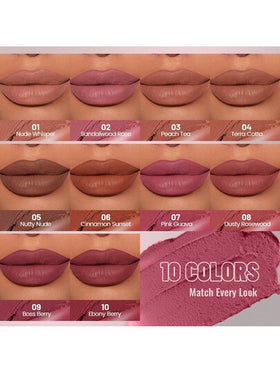 Pudaier كريم الشفاه المقاوم للماء - لمعة الشفاه غير اللزجة والتي لا تترك بقع، ثابتة في الكوب، طويلة الأمد، سهلة الاستخدام، ذات نهاية مطفأة