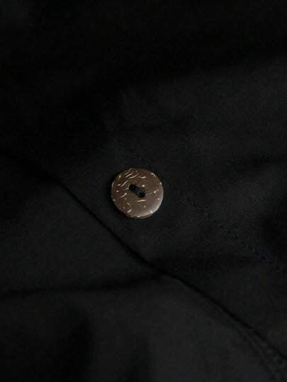 SHEIN LUNE معطف كاجوال طويل مقنع مع جيوب كبيرة للمقاسات الكبيرة