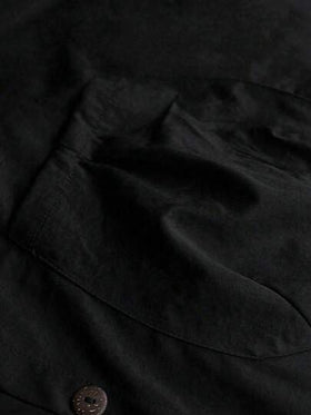 SHEIN LUNE معطف كاجوال طويل مقنع مع جيوب كبيرة للمقاسات الكبيرة