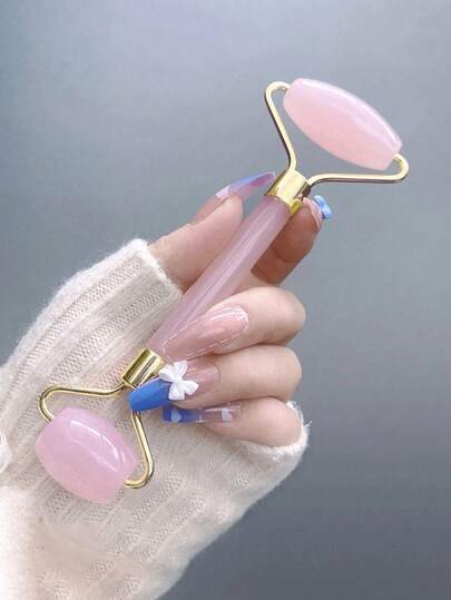 مجموعة أداة تدليك الوجه الجمالية 2 قطعة، تشمل أداة التدليك بالبكرة وألواح Gua Sha، مناسبة للجسم والظهر (قد تختلف الملمس قليلاً لكل عنصر)