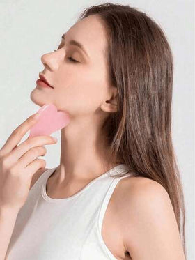 مجموعة أداة تدليك الوجه الجمالية 2 قطعة، تشمل أداة التدليك بالبكرة وألواح Gua Sha، مناسبة للجسم والظهر (قد تختلف الملمس قليلاً لكل عنصر)