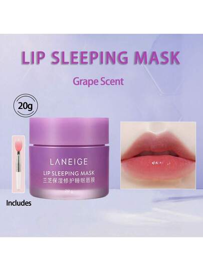 Laneige قناع النوم للشفاه من K-Beauty #Gummy Bear، للعناية بالشفاه وتغذيتها وترطيبها بفيتامين C ورائحة العنب 20 جم/0.7 أونصة.