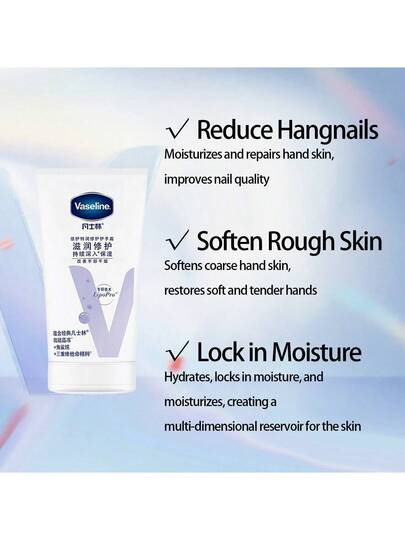 Vaseline كريم اليد العناية المكثفة ذو التغذية العميقة والرائحة المنعشة، كريم اليد المرطب للإصلاح المكثف، كريم اليد الناعم، كريم اليد المرطب والناعم 50مل/1.69أونصة