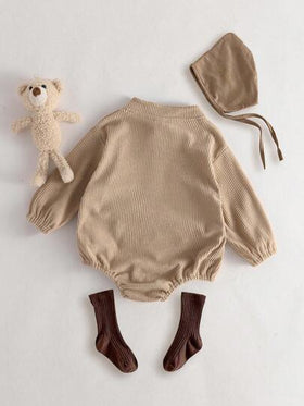 SHEIN بدلة رضيع ولد بتصميم رقعي مع جيوب كبيرة، بدلة خارجية للربيع/الخريف، بدلة كاجوال للرضيع، بدلة خريفية للمواليد الجدد، بدلة محايدة للمواليد الجدد، ملابس أطفال محايدة، بدلة محايدة للأولاد الرضع بلون بني داكن