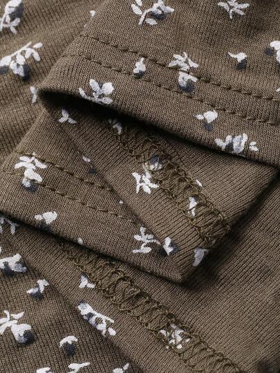 DAZY فستان نوم بياقة على شكل حرف V مطبوع بزهور صغيرة، ملابس نوم للنساء رمضان