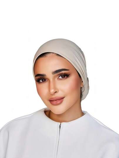 قطعة واحدة من الحجاب السهل للنساء، حجاب كلاسيكي فوري بلون واحد، 3 طرق مختلفة للارتداء، حجاب مرن وعملي، قماش موديال ناعم ومريح، مناسب للارتداء اليومي والرياضة واليوغا