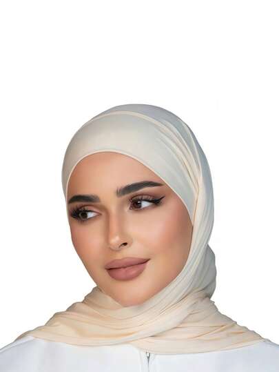 قطعة واحدة من الحجاب الفوري للنساء، وشاح ربطة العنق، وشاح ملون كلاسيكي، قماش فسكوز ناعم ومريح، مناسب للارتداء اليومي والعباءة والمناسبات العطلات