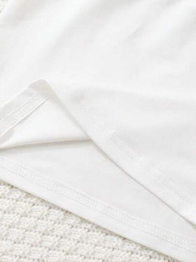 SHEIN مجموعة قميص أكمام طويلة مخطط وبنطال جينز أزرق فاتح فضفاض لفتيات المراهقات، طقم كاجوال لطيف للارتداء اليومي، 2 قطعة