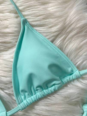 Swim SXY مجموعة بيكيني بلون أحادي مع فستان غطاء للنساء في فصل الصيف
