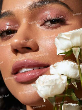 SHEGLAM ملمع شفاه Power Bouquet-ملمع شفاه Power Petals Shiny Tinted Moisturizing Lip Gloss زيت شفاه غير لاصق مرطب بخلاصة زهرة الكرز للعناية بالشفاه ملمع شفاه Rosa روج تنت أرواج علامة تجارية جمال مكياج ميكب مستحضرات تجميل للنساء الفتيات مثالي لفصل الشتاء ا