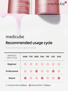 Medicube 30 مل سيروم الكولاجين الوردي والإكسوسوم من مستحضرات التجميل الكورية | مناسب للعناية المكثفة/المستخدمين المتقدمين | مقوي سائل للبشرة | يحتوي على إكسوسوم، PDRN من سلمون الحمض النووي، بروتين الشوكة | يعزز إشراق البشرة | يخفف العيوب | يحسن لون البشرة