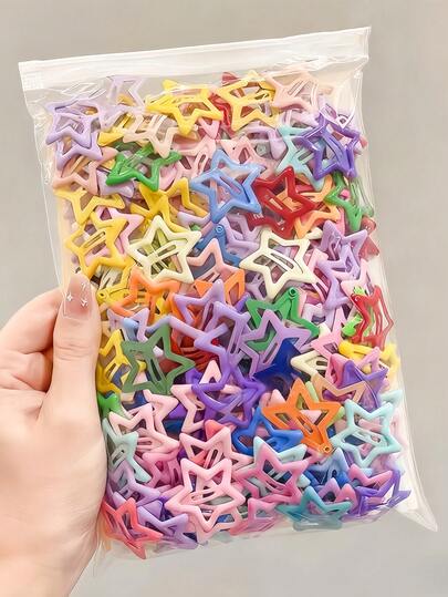 60 قطعة/مجموعة مشابك شعر نجمية ذات تصميم نقطي ملون من طراز Y2K، متعددة الألوان، تلبي احتياجات التنسيق المختلفة، تضيف لمسات جميلة وحيوية إلى تسريحات الشعر - مناسبة للفتيات والنساء، للاستخدام اليومي، خروجات نهاية الأسبوع، حفلات عيد الميلاد، تعزز مظهرك وتخلق