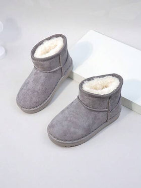 بوت ثلج جديدة للأطفال في فصل الخريف/الشتاء، بوت مسطحة للأطفال متوسطة/كبيرة الحجم، بوت دافئة سميكة الوحدة لصبية، بوت قصيرة للأطفال الرضع