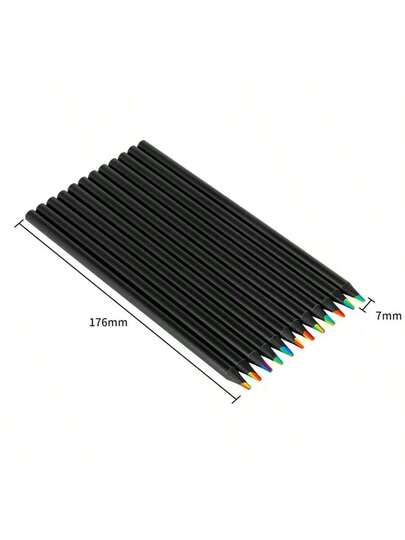 مجموعة أقلام رصاص ملونة 8/12/24 نمط سحرية تدرج ألوان، أقلام تلوين وكتابة إبداعية، لوازم فنية للرسم المائي ودفتر رسم