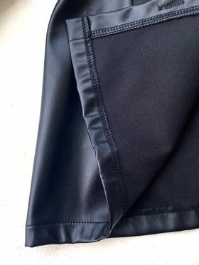 SHEIN جاكيت جلدية أنيقة بأكمام طويلة وأزرار فردية للفتاة الصغيرة