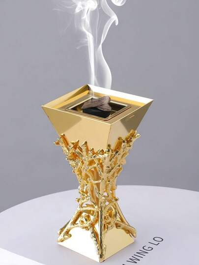 موقد البخور المقطوع بالليزر على شكل عربي لديكور المنزل، موزع العطور، قاعدة آمنة، قطعة مركزية للغرفة المعيشية، استخدام للكبار، عرض أنيق، حامل للعطور الطبيعية