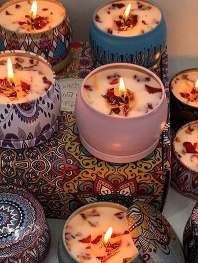 مجموعة شموع معطرة، تأتي مع صندوق هدايا ملون، مجموعة متنوعة من تركيبات العطور، رائحة لطيفة وغنية، خالية من الدخان، وقت احتراق طويل - هدية عيد الميلاد المثالية للعائلة والأصدقاء، كما أنها مناسبة لشموع عيد الميلاد وشموع العطلات وشموع العطور المنزلية وهدايا ا