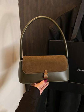 حقيبة فرنسية كلاسيكية بشكل رغيف الخبز الفرنسي موديل 2025، حقيبة كتف جديدة موضة فرنسية، حقيبة يد للتنقل اليومي