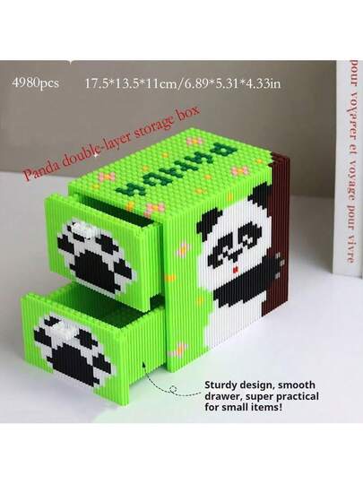 1 طقم ألعاب تركيب كتل على شكل قطة جميلة جدًا، صندوق مناديل إبداعي على شكل لغز، لعبة يدوية، ديكور منزلي/مكتبي لصندوق المناديل، هدية