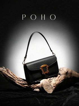 حقيبة كتف مغلفة مخصصة من علامة تجارية POHO، حقيبة مربعة، هدية أنيقة وعصرية للصديقات والزميلات والعائلة