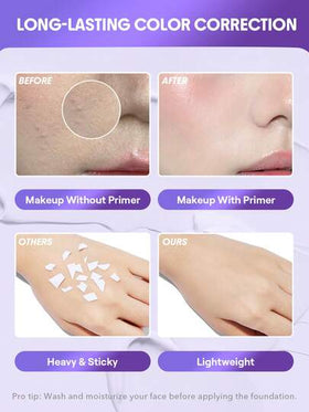 SHEGLAM Even Better برايمر مصحح للون-Purple علامة تجارية جمال مكياج ميكب مستحضرات تجميل للنساء الفتيات مثالي لفصل الشتاء الربيع مثالي ل- Y2K أزياء أنيقة رمضان هدية حفلة جاهز أفضل لون