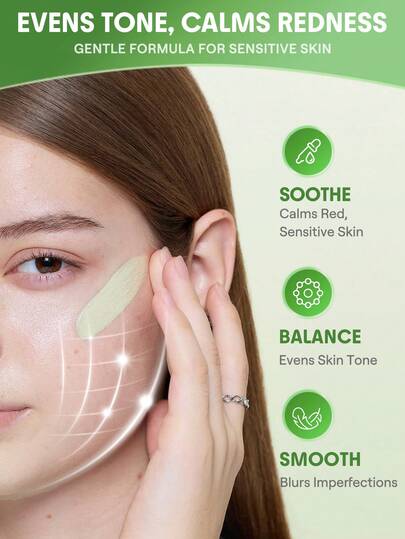 SHEGLAM Even Better برايمر مصحح للون-Green علامة تجارية جمال مكياج ميكب مستحضرات تجميل للنساء الفتيات مثالي لفصل الشتاء الربيع مثالي ل- Y2K أزياء أنيقة رمضان هدية حفلة جاهز أفضل لون