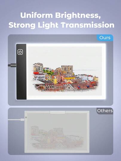 Teckwe طقم لوحة رسم بالليد، قابلة لضبط السطوع على 3 مستويات، لوحة رسم، صندوق ضوئي، مساعدات تعليمية، ألعاب للأطفال البنات والأولاد، هدايا لحفلات عيد الميلاد والعودة إلى المدرسة