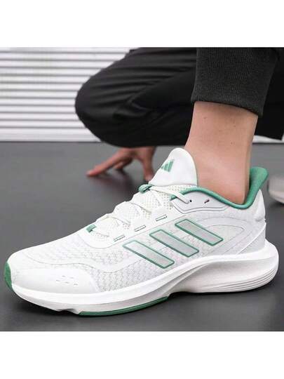 Adidas أحذية أديداس رجالية، مناسبة لجميع الفصول، أحذية رياضية، أحذية جري رجالية، تصميم جديد، شبكة سميكة، خفيفة الوزن، أحذية كاجوال ماصة للصدمات.