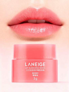 Laneige قناع النوم للشفاه بحجم السفر من الجمال الكوري، التوت، حجم السفر مرطب: يغذي، يرطب، فيتامين سي، زبدة موروموروا وزبدة الشيا، مضادات الأكسدة، للشفاه المتقشرة والجافة، للنساء، بلسم شفاه لانيج مكياج 3 جرام/0.10 أونصة