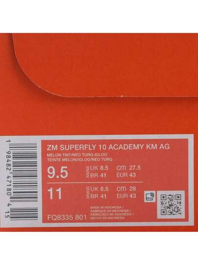 Nike بوت كرة قدم رجالي ZM SUPERFLY 10 ACADEMY KM AG، عالي الكاحل FQ8335-801
