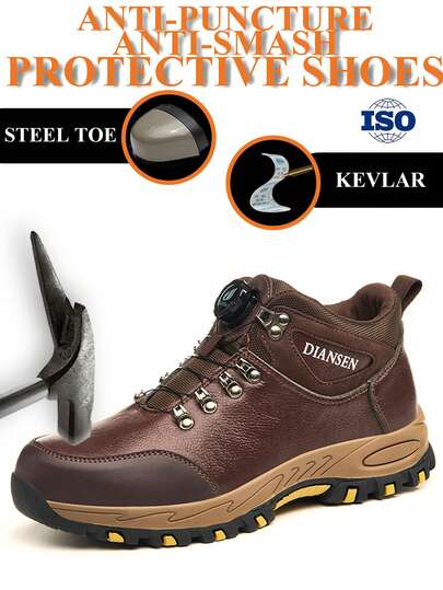 زوج من بوت رياضية بنعل فولاذي للرجال، بوت عمل للنساء، بوت رياضية بنعل فولاذي للرجال، بوت رياضية بنعل فولاذي عصرية، بوت أمان للنساء، بوت رياضية للعمل للرجال، مقاومة للثقب والتحطم مع نعل مبطن، بوت أمان منفذة للهواء، بوت رياضية أمان باللون الأسود، متينة، منا