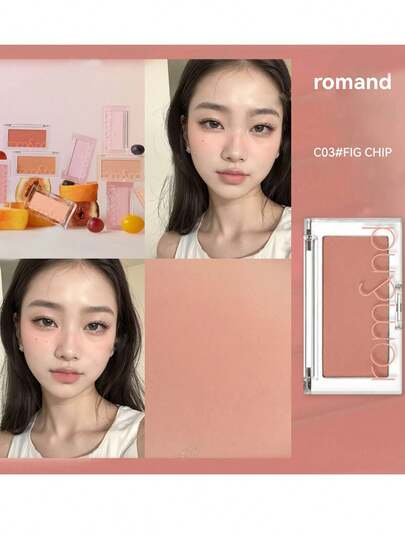 Rom&nd رومان BETTER THAN CHEEK C03 FIG CHIP، بلاشر مسحوق مخملي مطفي يندمج مع البشرة، له تأثير تدرج اللون، لون دافئ لإضاءة البشرة، مسيطر على الزيوت، مناسب للبشرة الجافة، إشراق سريع في 5 ثوان، يضيء منطقة العين، تغليف مزخرف بتدرج اللون، دليل على شدة اللون، م