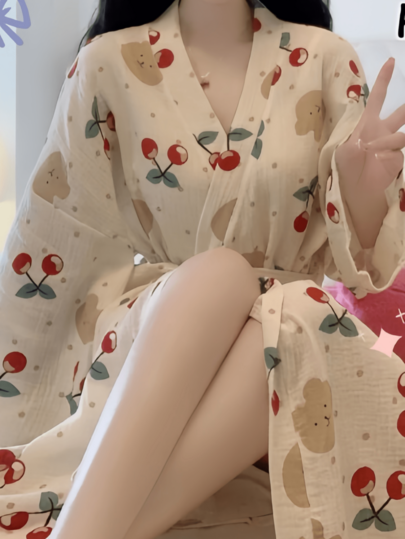 1 قطعة ثوب نسائي - بتصميم أوروبي بسيط، أكمام طويلة، ملابس نوم وملابس منزلية، خفيف الوزن وشفاف، لون أحادي، مناسب للربيع والخريف والصيف، ثوب استحمام منزلي، مناسب لحفلات الزفاف والحمامات والسبا