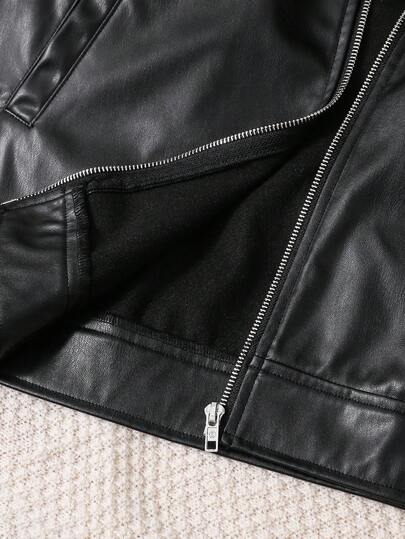 SHEIN جاكيت كاجوال فضفاضة ذات طوق للمراهقين الذكور