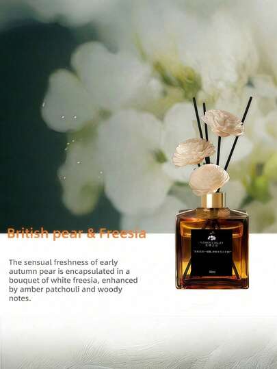 Cirelle 1 قطعة زجاجة 50 مل من الزهور المجففة والقصب لعطر الأرومثيرابي بدون نار، عطر دائم للمنزل وغرفة النوم والمكتب والحمام، ديكور معطر لأوقات الاسترخاء، فكرة هدية للمناسبات والأعياد