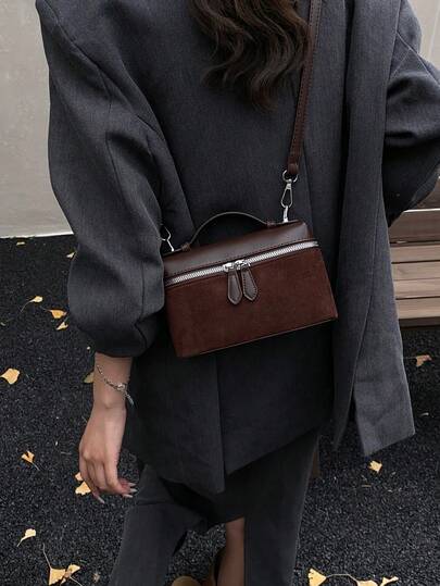 Dedoo حقيبة يد صغيرة جديدة بتصميم رقعي أحادي اللون، حقيبة كروس بودي لحمل الهاتف، حقيبة عمل عصرية