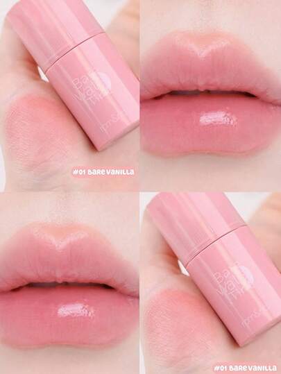 Rom&nd رومند BARE MOOL TINT 01 BARE VANILLA، أحمر شفاه لامع، لون حيوي، طويل الأمد، MLBB (شفتي ولكن أفضل) | نسيج خفيف | ملمع وأحمر شفاه طويل الأمد | أداء لوني عالي، لامع، نباتي، مكياج كوري، 4.5 جرام (0.16 أونصة)، هدية