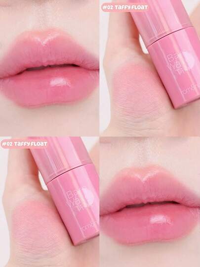 Rom&nd رومند BARE MOOL TINT 02 TAFFY FLOAT، أحمر شفاه لامع، لون حيوي، طويل الأمد، MLBB (شفتي ولكن أفضل) | ملمس خفيف | صبغة شفاه مرطبة وطويلة الأمد | أداء لوني عالي، لامع، نباتي، مكياج كوري، 4.5 جرام (0.16 أونصة)، هدية
