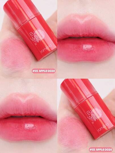 Rom&nd رومند BARE MOOL TINT #05 لون التفاح، أحمر شفاه لامع، لون حيوي، طويل الأمد، MLBB (شفتي ولكن أفضل) | ملمس خفيف | صبغة شفاه مرطبة طويلة الأمد | أداء لوني عالي، لامع، نباتي، مكياج كوري، 4.5 جرام (0.16 أونصة)، هدية