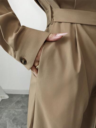 Chiquease جمبسوت كاجوال للنساء بتصميم منسدل، بأكمام طويلة فضفاضة، مناسبة للخريف/الشتاء، للارتداء اليومي، للذهاب إلى العمل، عصرية