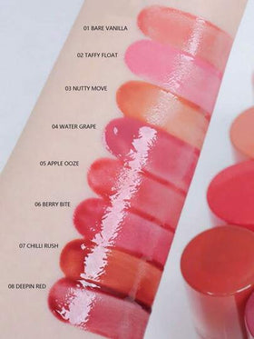 Rom&nd رومند BARE MOOL TINT 02 TAFFY FLOAT، أحمر شفاه لامع، لون حيوي، طويل الأمد، MLBB (شفتي ولكن أفضل) | ملمس خفيف | صبغة شفاه مرطبة وطويلة الأمد | أداء لوني عالي، لامع، نباتي، مكياج كوري، 4.5 جرام (0.16 أونصة)، هدية