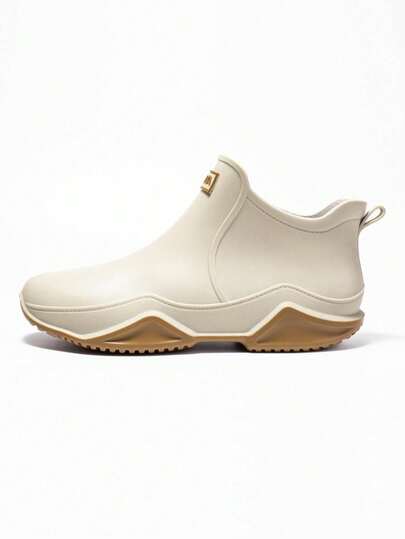 زوج من الأحذية المطرية القصيرة الخفيفة والمتينة، بوت مائية عصرية للرجال والنساء، للارتداء في الخارج (تصغر بنصف مقاس)