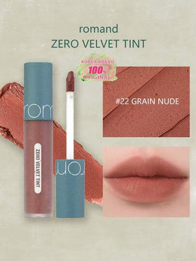 Rom&nd رومند ZERO VELVET TINT 22 GRAIN NUDE | أحمر شفاه مطفي | لون دائم | ملمس خفيف | تغطية لونية عالية | أحمر شفاه غير مجفف | مكياج كوري | 5.5 جرام / 0.194 أونصة