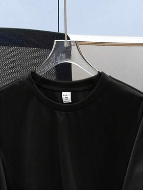 SHEIN طقم ملابس علوية وشورت 2قطعة/مجموعة للمراهقين الرجال الفضفاض المريح بشعار العلامة التجارية للزينة، ربيع/صيف