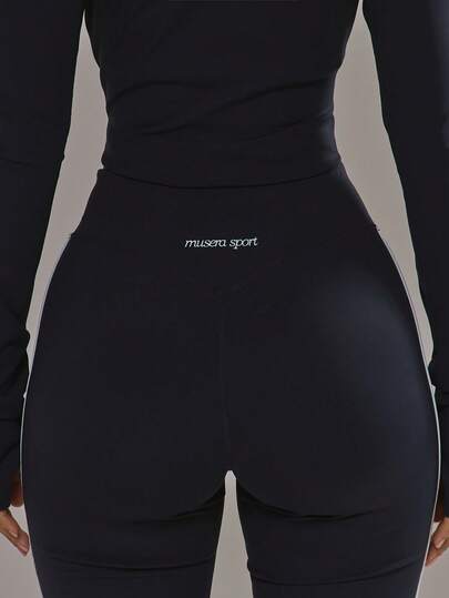 Musera Sport سروال يوجا مطابق مع شريط جانبي، قاعدة ملابس رياضية للبادل والتمارين والصالة الرياضية والياقة البدنية للاستخدام اليومي والرسمي