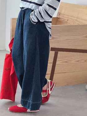 Dazy Kids بنطلون جينز بساق واسعة للفتيات المراهقات رمضان