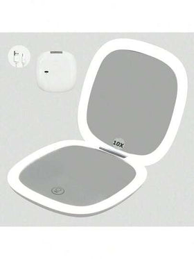 هذا مرآة المكياج بإضاءة LED مزودة ببطارية ليثيوم، لها 3 أوضاع لون و وظيفة تكبير 1X/2X، ويمكن وضعها بسهولة في حقيبة اليد أو الجيب. إنها ضرورية للسفر وتشكل هدية ممتازة لعيد الميلاد والتخرج والحفلات وعيد الحب وعيد الميلاد للنساء.