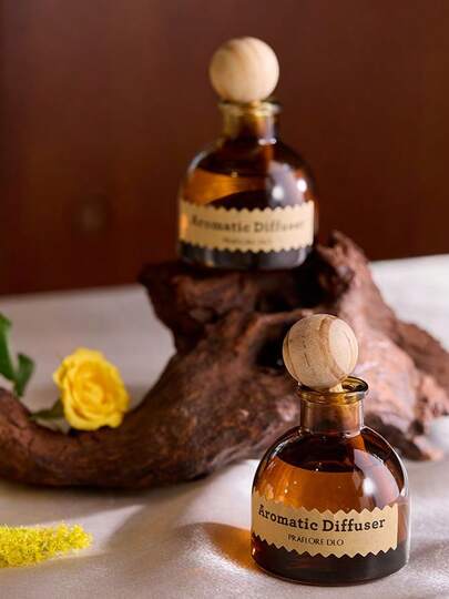 Cirelle 1 قطعة زيت أساسي عطري بدون لهب، زينة عطرية للسيارة، جهاز نشر العطور للداخل، معطر للحمام، عطر للفنادق، وجهاز نشر العطور بكرة من الخيزران