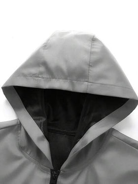 Manfinity Homme جاكيت رجالية كاجوال مزودة بسحاب وقبعة